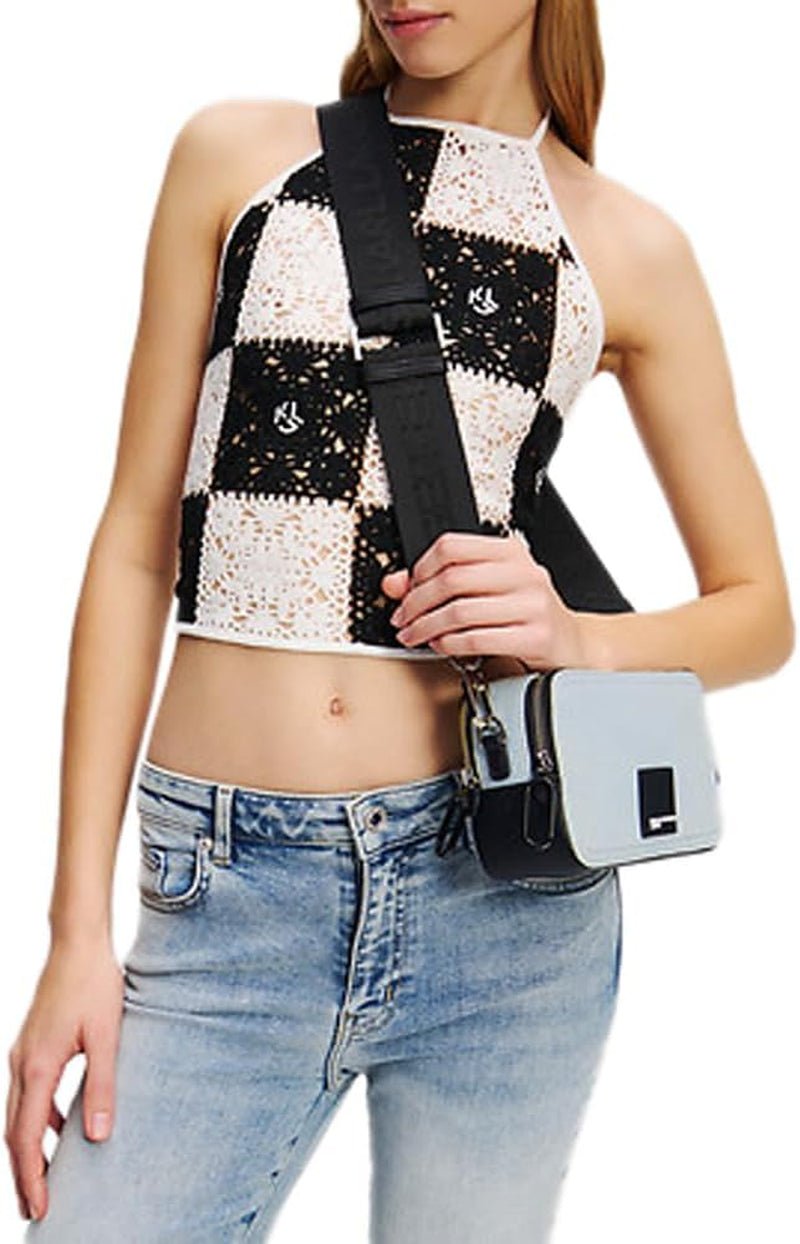 Karl Lagerfeld Jeans Dameæske Logo Kamerataske Cross Body, Lyseblå Dametasker Naty Shop