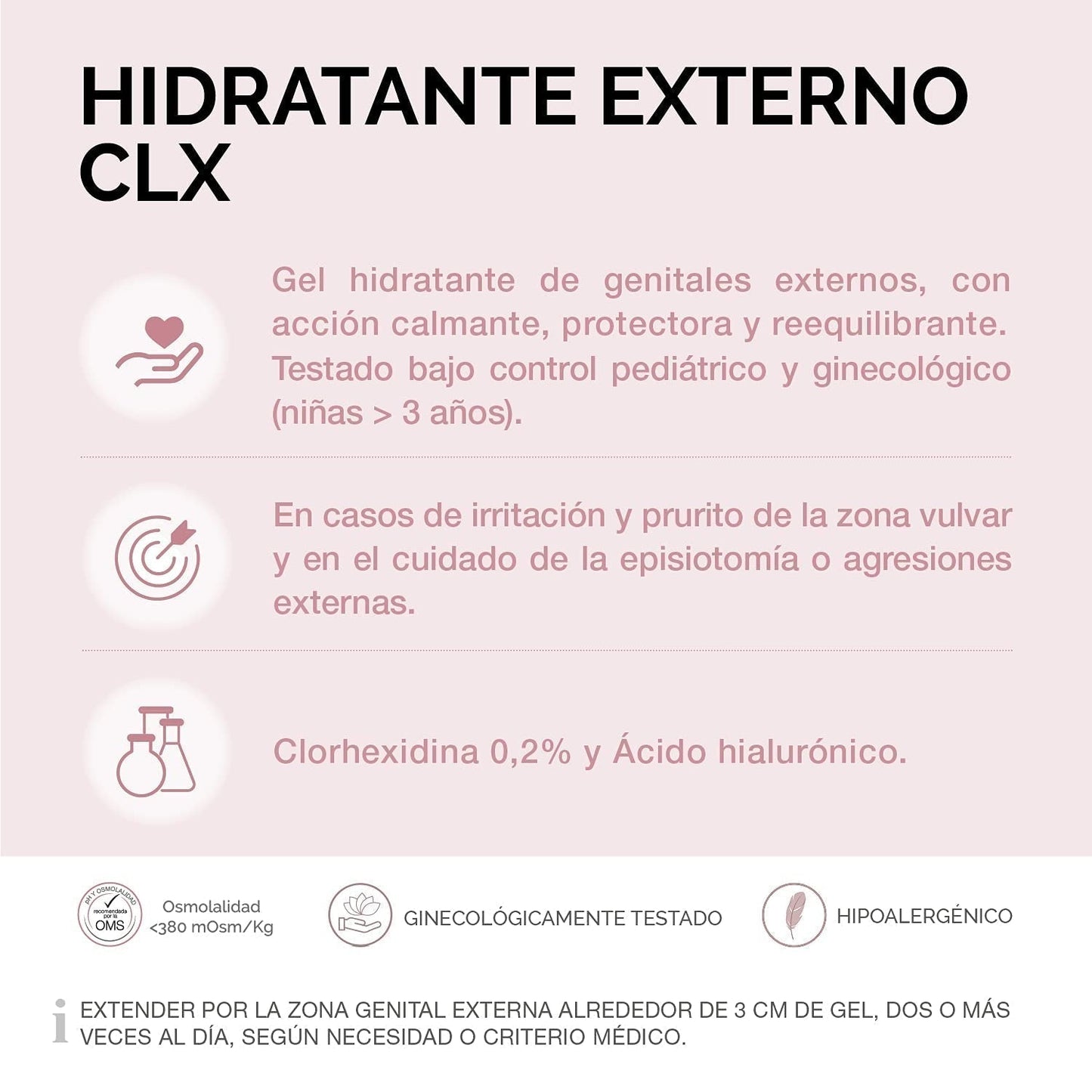 Lab - Ekstern fugtighedscreme CLX, Fugtgivende creme til ydre intime områder, Klorhexidin og aloe vera, Hypoallergen, Parabenefri, Dermatologisk og gynækologisk testet - 30 ml Børn - Bad og hudpleje Naty Shop