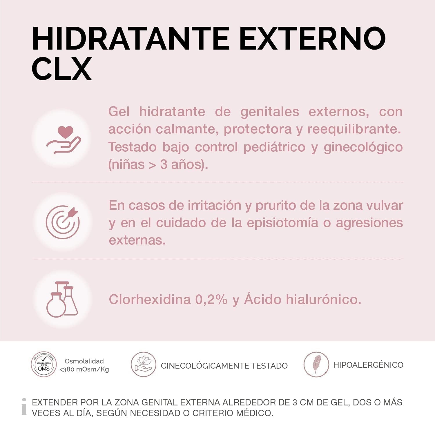 Lab - Ekstern fugtighedscreme CLX, Fugtgivende creme til ydre intime områder, Klorhexidin og aloe vera, Hypoallergen, Parabenefri, Dermatologisk og gynækologisk testet - 30 ml Børn - Bad og hudpleje Naty Shop