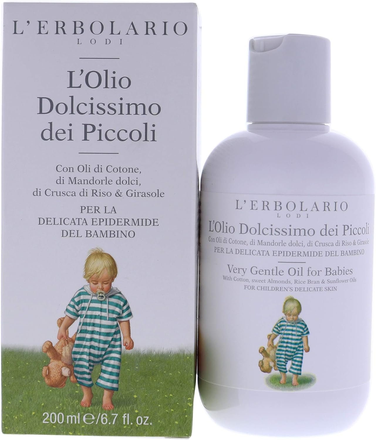 L'Erbolario baby- og børnepasningsolie, 1 pakke (1 x 200 ml) Børn - Bad og hudpleje Naty Shop Standardtitel