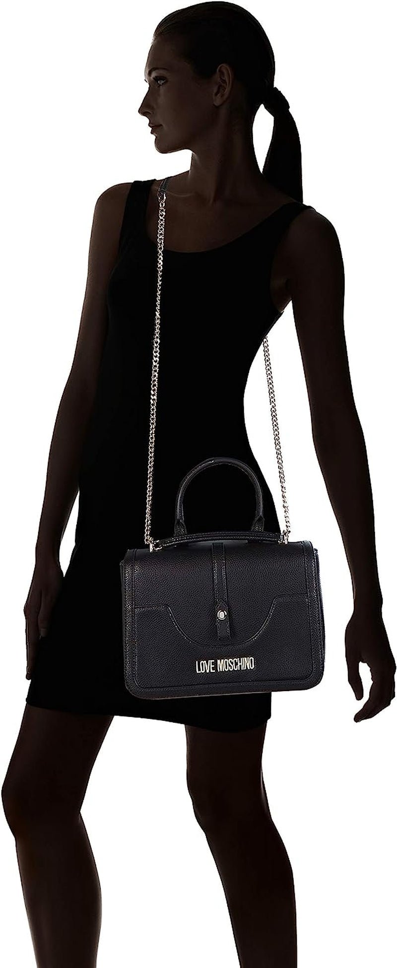 Love Moschino Jc4210pp0a skuldertaske, sort (Black Pebble) Dametasker Naty Shop