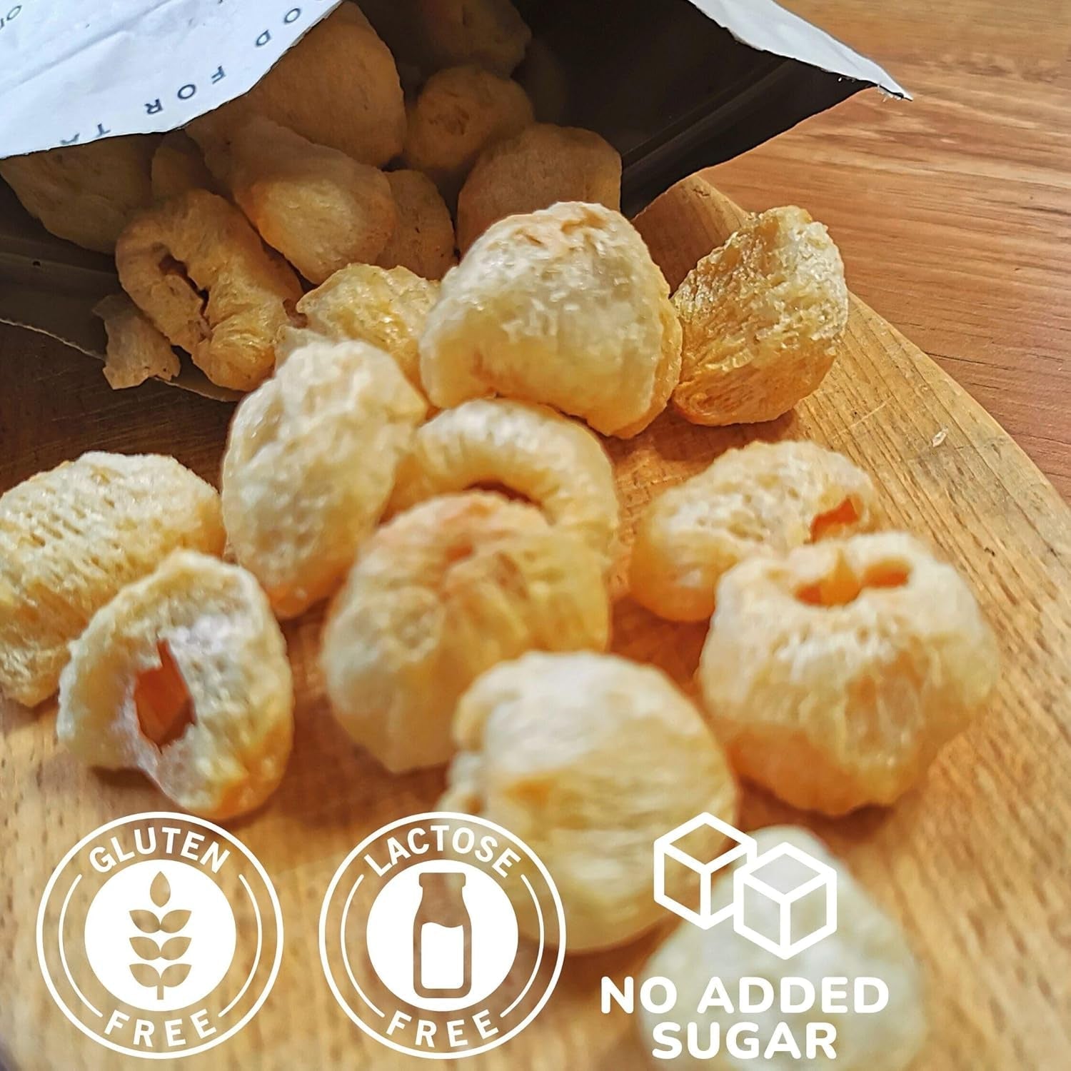 Frysetørret litchi | 100% Litchi tørret frysetørret frugt | naturligt tørret Vegansk glutenfri | Ikke litchi juice Litchi sirup | Frysetørret frugt tropisk litchi | ZingyZoo Dehydrerede produkter Naty Shop