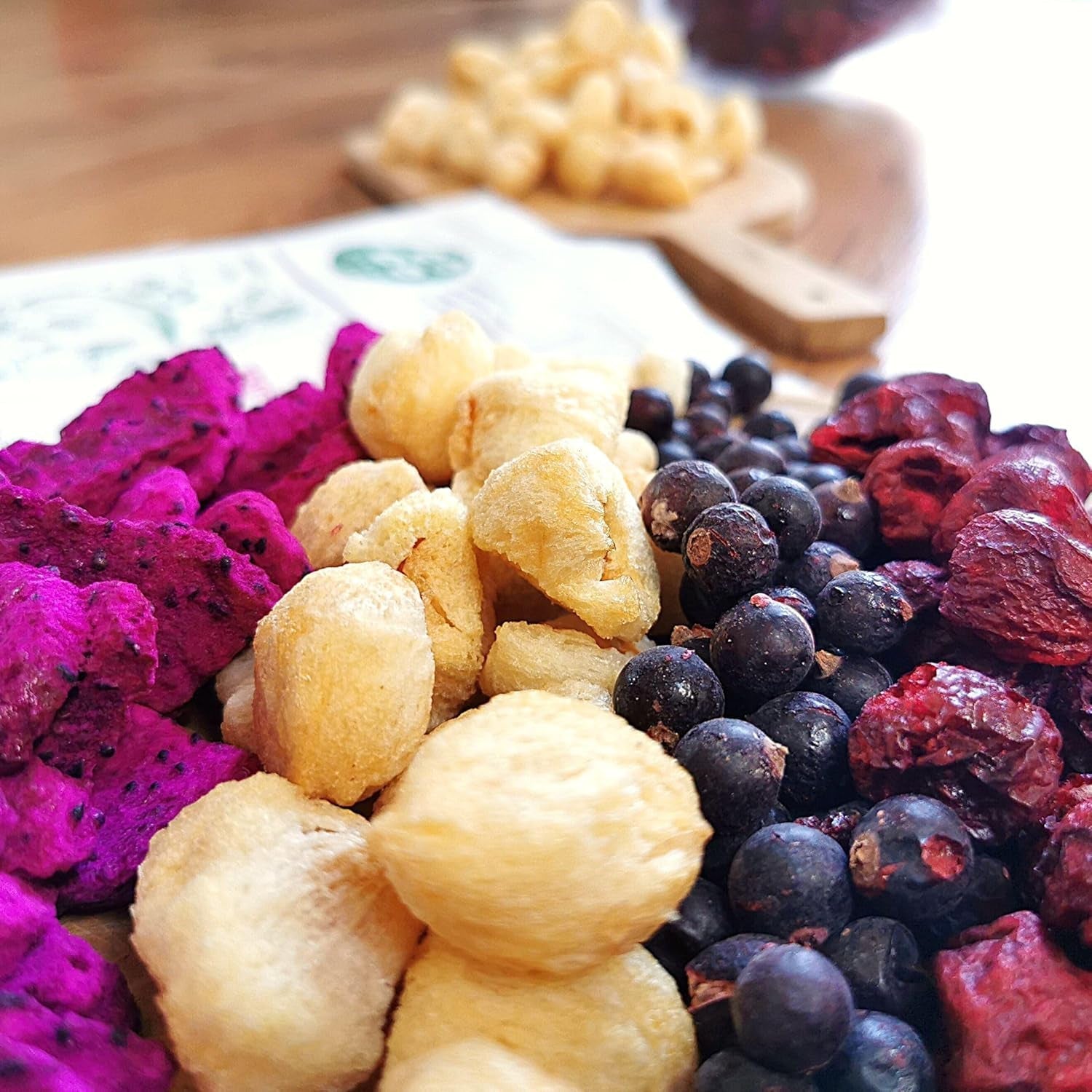Frysetørret litchi | 100% Litchi tørret frysetørret frugt | naturligt tørret Vegansk glutenfri | Ikke litchi juice Litchi sirup | Frysetørret frugt tropisk litchi | ZingyZoo Dehydrerede produkter Naty Shop