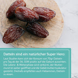 MABYEN Energikugler Dato Økologisk 20 stk. | Dadelkugler - Sukkerfri sunde snacks til graviditet og amning - Proteinbarer med tørret frugt - 13 x kakao og 7 x mangosmag Dehydrerede produkter Naty Shop