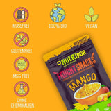 Frysetørret mango: 100g frysetørret frugt fra møre stykker mango uden tilsat sukker - tørret mango - tørret mango - tørret frugt - tørret frugt fra NutriPur Dehydrerede produkter Naty Shop