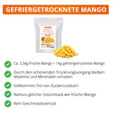 Frysetørret mango, 250 g frysetørret frugt, uden tilsætningsstoffer, frugtagtig, fremstillet i Tyskland Dehydrerede produkter Naty Shop