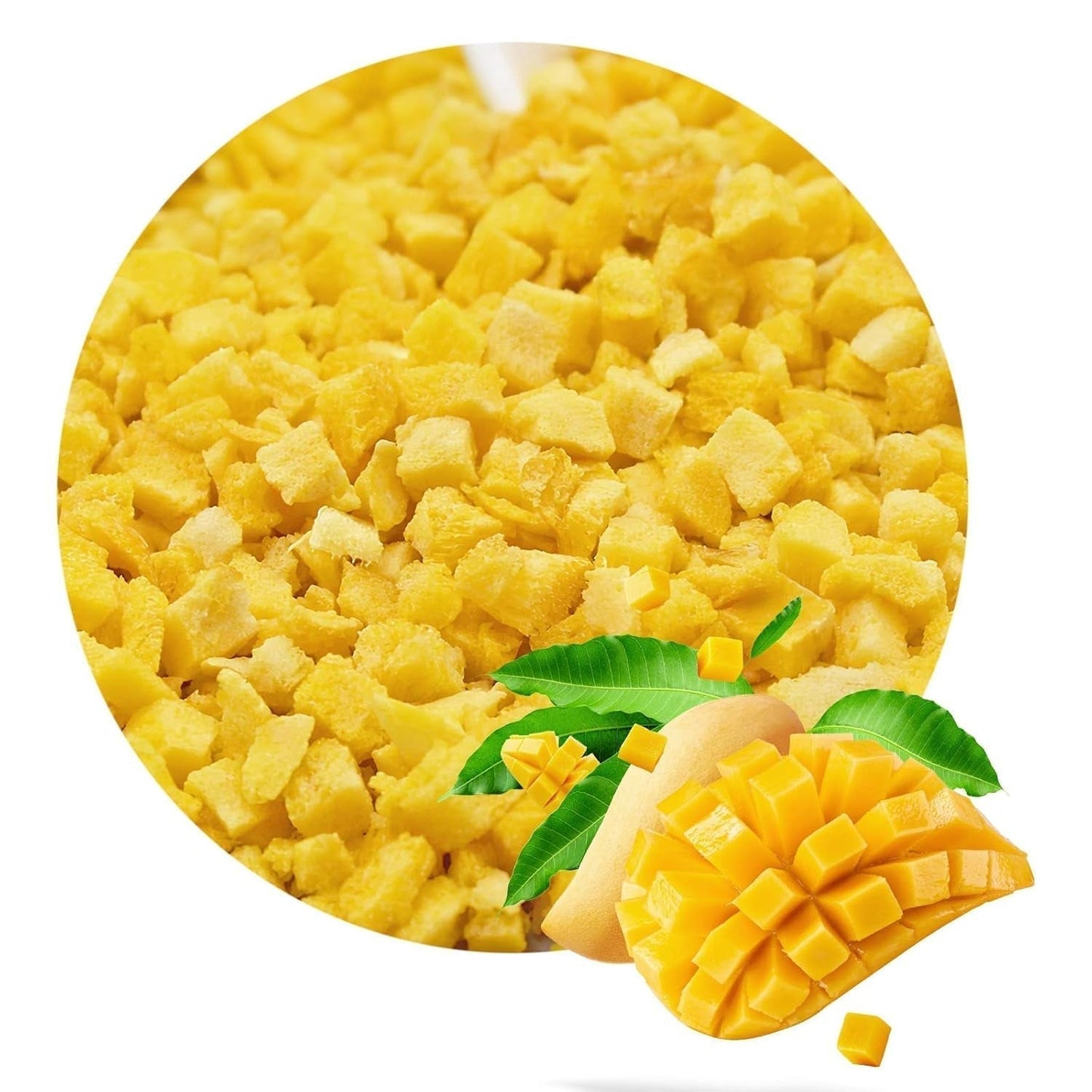 Frysetørret mango, 250 g frysetørret frugt, uden tilsætningsstoffer, frugtagtig, fremstillet i Tyskland Dehydrerede produkter Naty Shop