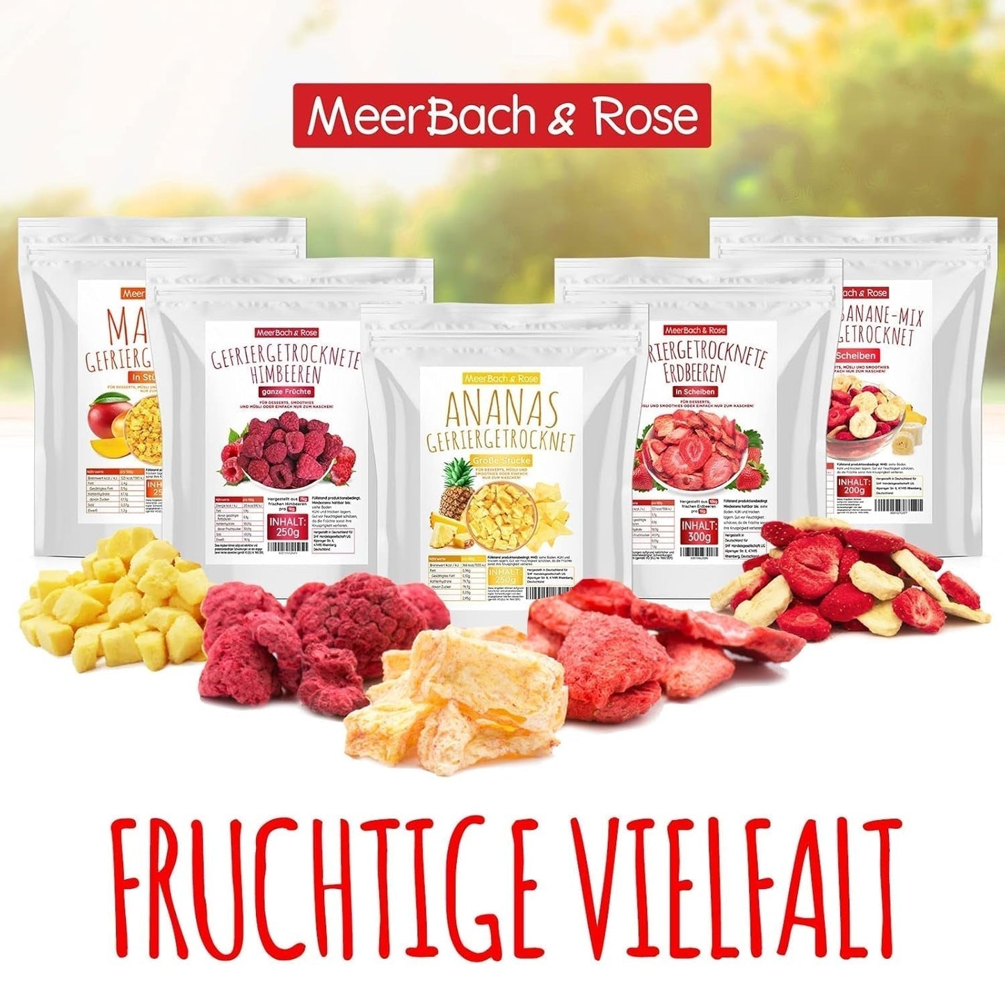 Frysetørret mango, 250 g frysetørret frugt, uden tilsætningsstoffer, frugtagtig, fremstillet i Tyskland Dehydrerede produkter Naty Shop