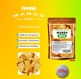 Frysetørret mango store stykker Frysetørret frugt Ingen tilsætningsstoffer 100% ren naturlig mango Frysetørret mango Tørret frugt Tørret mango 125g fra Foozia (125g) Tørrede produkter Naty Shop