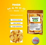 Frysetørret mango store stykker Frysetørret frugt Ingen tilsætningsstoffer 100% ren naturlig mango Frysetørret mango Tørret frugt Tørret mango 125g fra Foozia (125g) Tørrede produkter Naty Shop