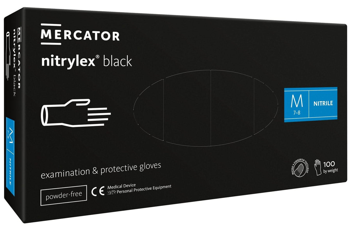 Nitrilex sorte pudderfrie nitrilhandsker 100 stk, str. XL Nati Shop