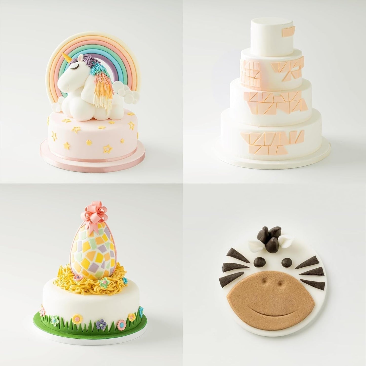 Massa Ticino Fondant Hvid 2x 1 kg - Premium sukkerpasta til dekorative kager, rullet fondant - perfekt til kager, modellering og dekorationer - hvid fondant til professionelle og amatørbagere Sukkerpasta Naty Shop