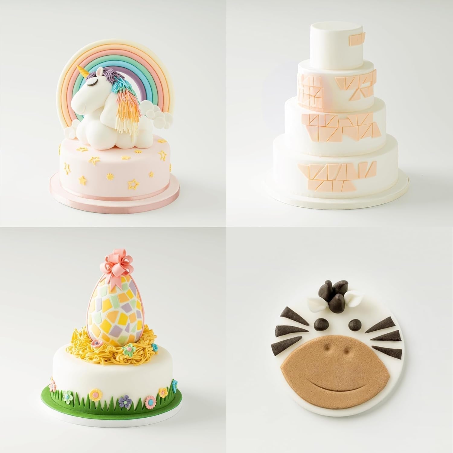 Massa Ticino Fondant Hvid 2x 1 kg - Premium sukkerpasta til dekorative kager, rullet fondant - perfekt til kager, modellering og dekorationer - hvid fondant til professionelle og amatørbagere Sukkerpasta Naty Shop