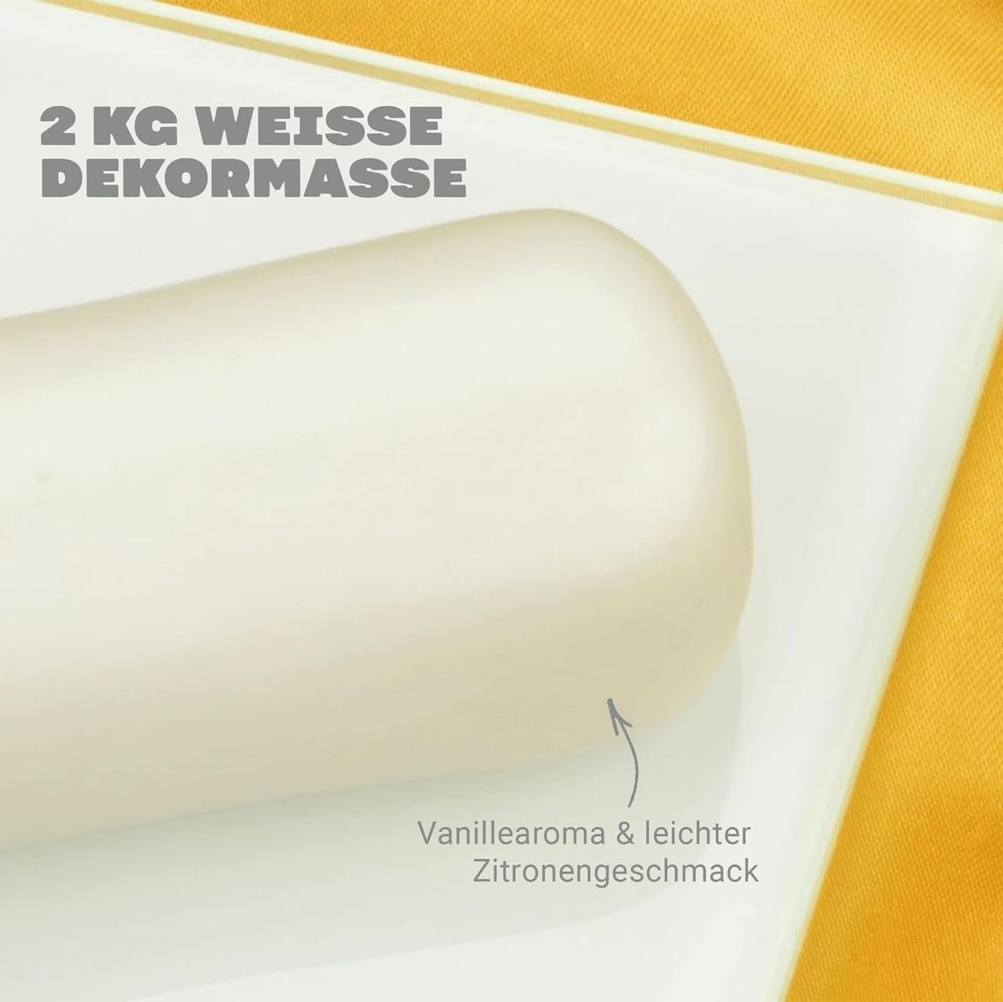 Massa Ticino Fondant Hvid 2x 1 kg - Premium sukkerpasta til dekorative kager, rullet fondant - perfekt til kager, modellering og dekorationer - hvid fondant til professionelle og amatørbagere Sukkerpasta Naty Shop