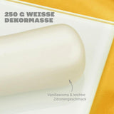 Massa Ticino Sæt 1x Hvid Fondant 250g og 1x Sort Fondant 250g - Premium sukkerpasta til kager, rullefondant - Perfekt til kager, modellering og dekorationer - Fondant til professionelle og amatørbagere Sukkerpasta Naty Shop