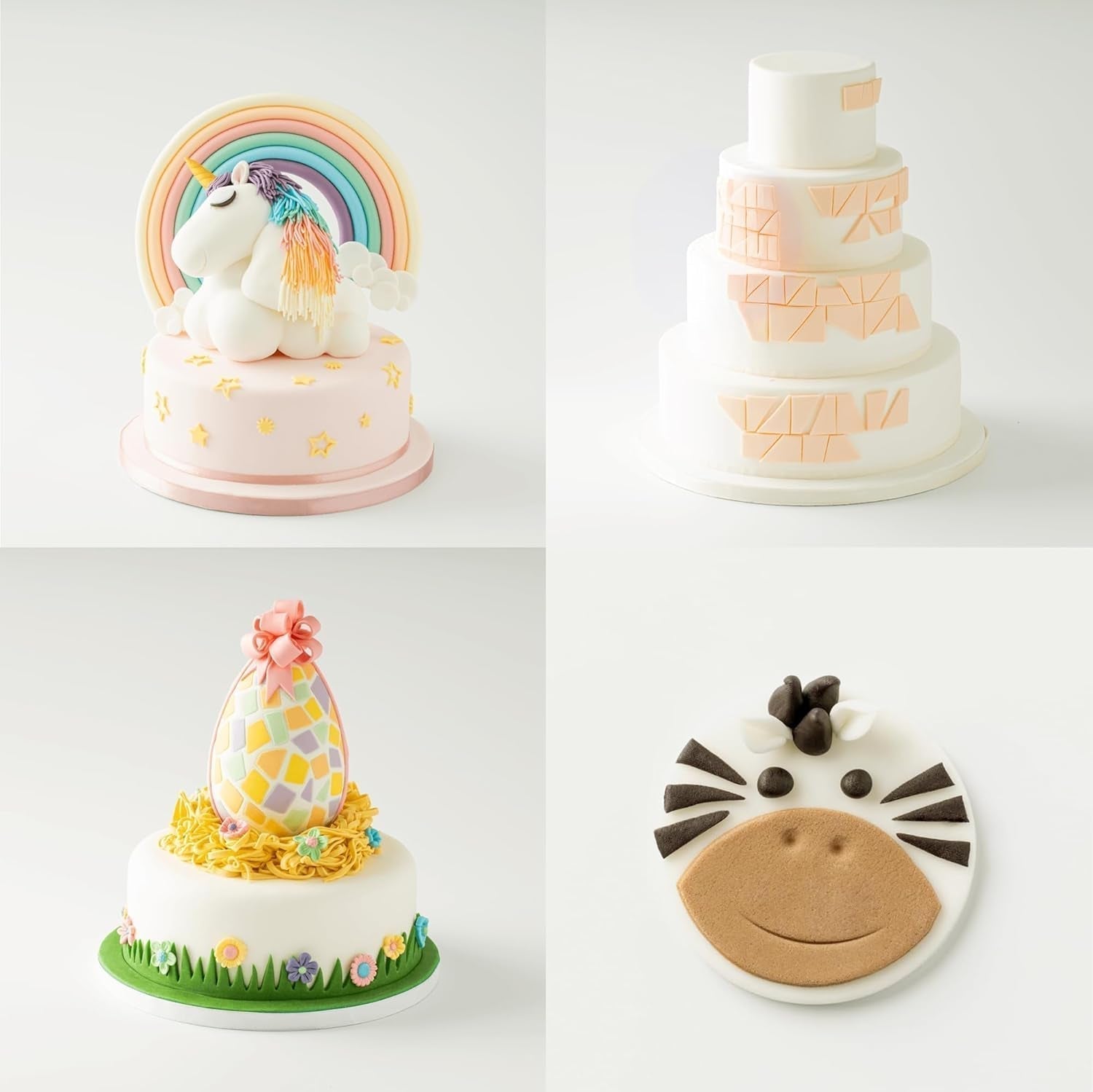 Massa Ticino Sæt 1x Hvid Fondant 250g og 1x Sort Fondant 250g - Premium sukkerpasta til kager, rullefondant - Perfekt til kager, modellering og dekorationer - Fondant til professionelle og amatørbagere Sukkerpasta Naty Shop