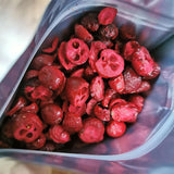 Frysetørrede tranebær uden sukker | XL 250g Frysetørrede naturlige usødede tranebær | Frysetørrede naturlige vilde frugter | Frysetørrede tranebær | ZingyZoo Dehydrerede produkter Naty Shop