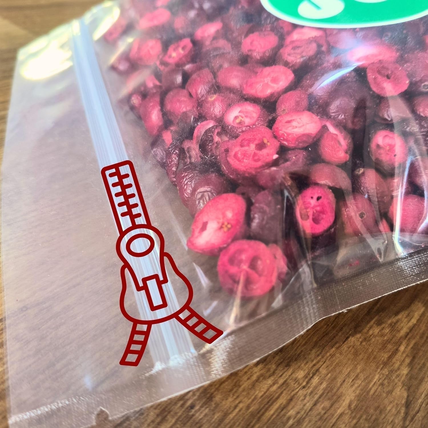 Frysetørrede tranebær uden sukker | XL 250g Frysetørrede naturlige usødede tranebær | Frysetørrede naturlige vilde frugter | Frysetørrede tranebær | ZingyZoo Dehydrerede produkter Naty Shop