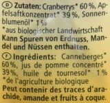 Økologiske tranebær, 100 g Naty Shop dehydrerede produkter