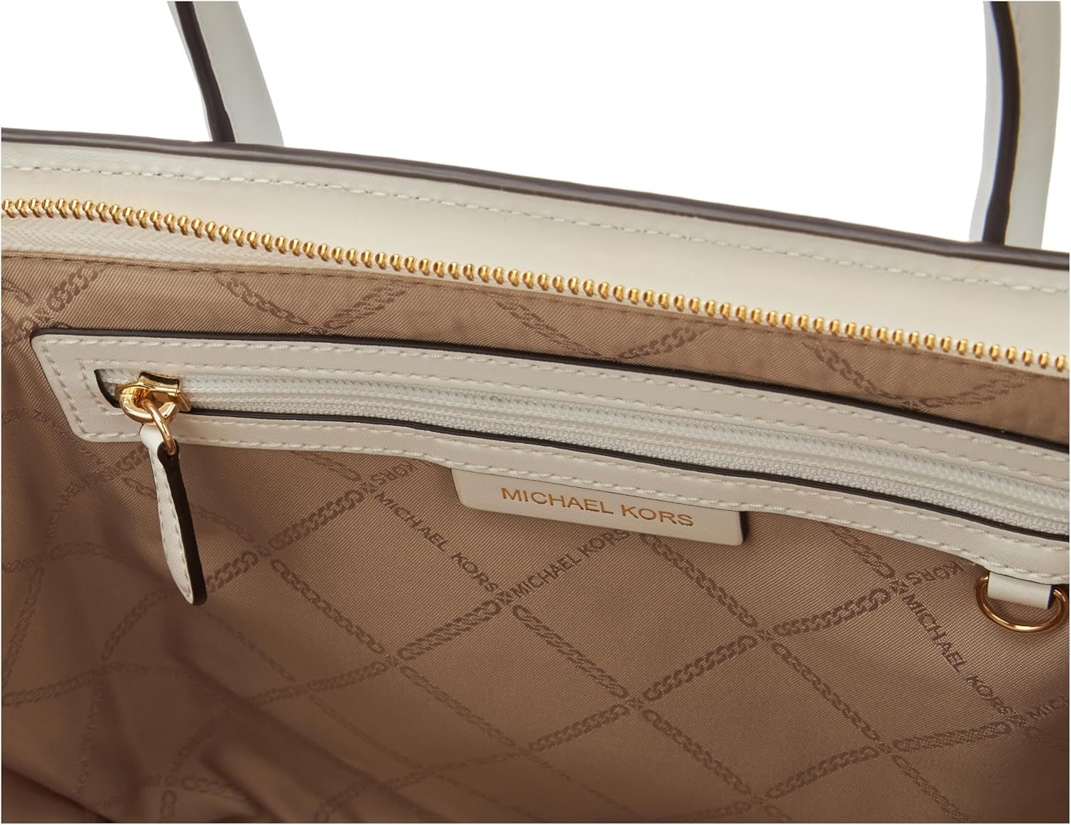 MICHAEL KORS Dame Avril LG TZ Satchel Taske, Opticwhite Dame Tasker Naty Shop