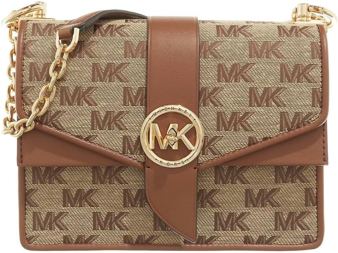 Michael Kors Greenwich Sm Conv Xbody Bag Dametasker Naty Shop Beige/ibenholt