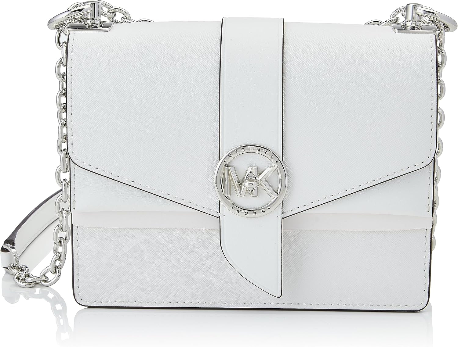 Michael Kors Greenwich Sm Conv Xbody Bag Dame Tasker Naty Shop Optisk hvid