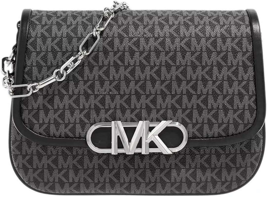 Michael Kors Dame Parker Md Saddle Msgr Taske Dame Tasker Naty Shop Blk/Opticwht