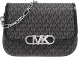 Michael Kors Dame Parker Md Saddle Msgr Taske Dame Tasker Naty Shop Blk/Opticwht