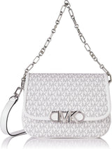 Michael Kors Dame Parker Md Saddle Msgr Taske Dame Tasker Naty Shop Opticwt/Blk