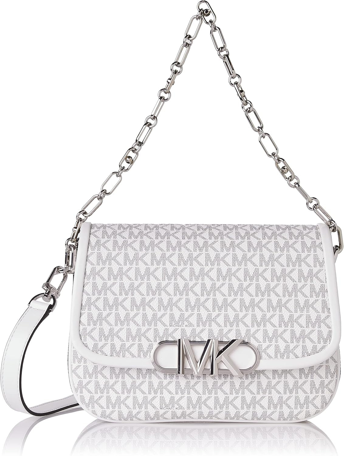 Michael Kors Dame Parker Md Saddle Msgr Taske Dame Tasker Naty Shop Opticwt/Blk