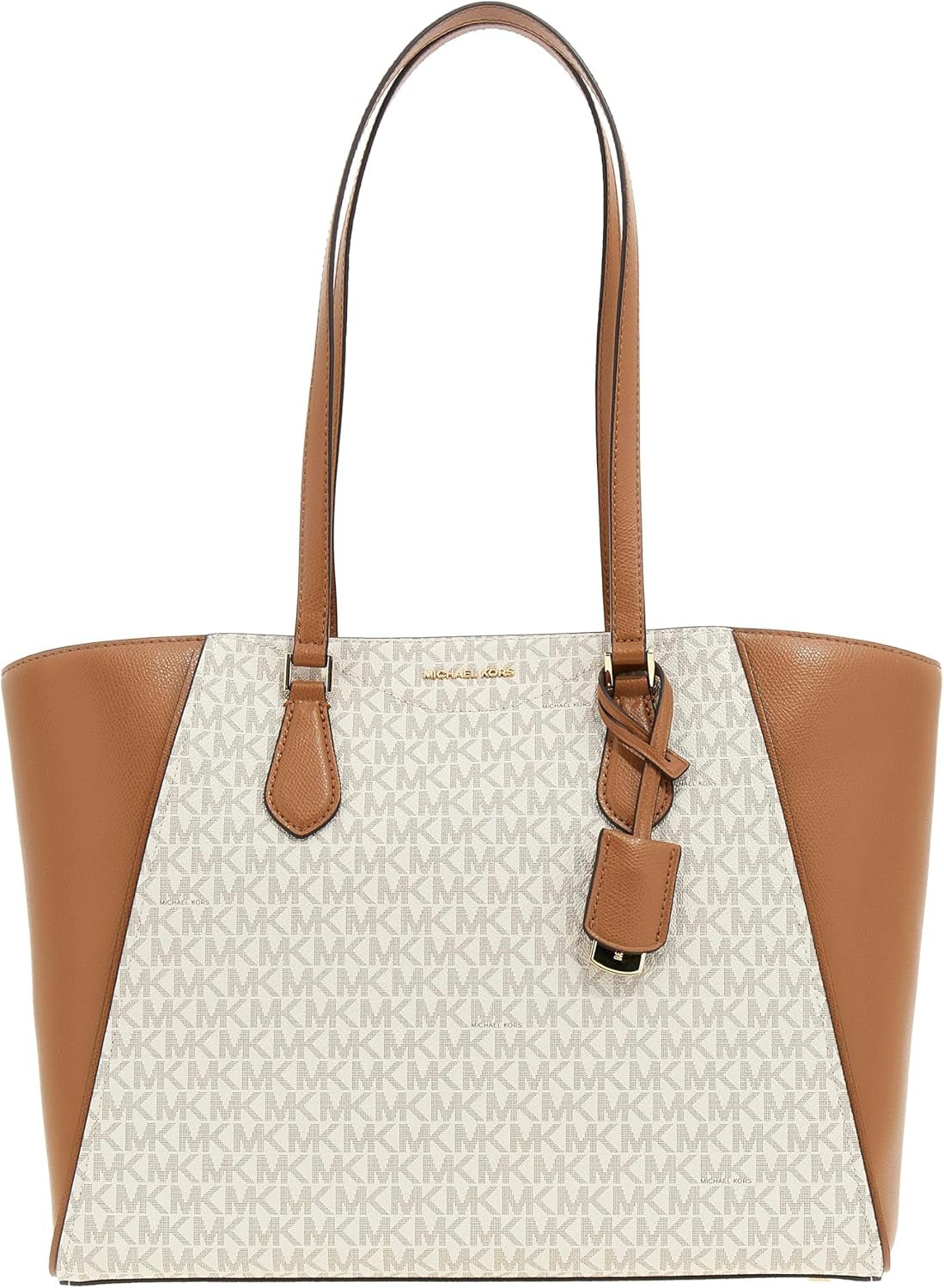 Michael Kors Lg Mf Tz Tote Håndtaske Tasker Dame Naty Shop Vanilla/Acrn
