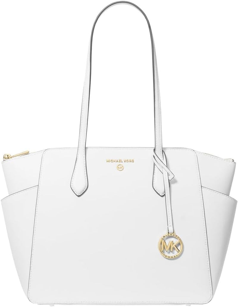 Michael Kors Marilyn Md Tz Tote Bag Dame Tasker Naty Shop Optisk hvid
