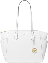 Michael Kors Marilyn Md Tz Tote Bag Dame Tasker Naty Shop Optisk hvid