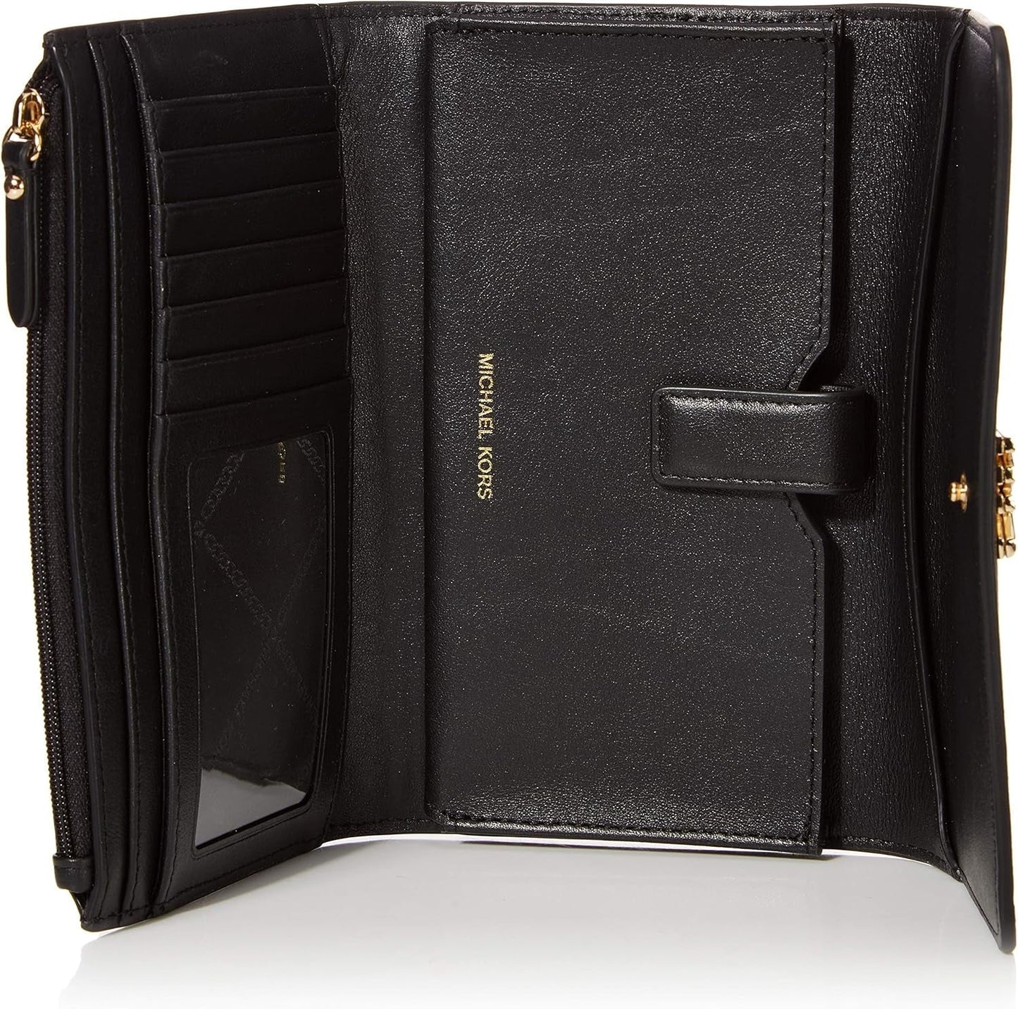 Michael Kors Pengestykker Kvindekreditkortholder, Marrón (bagage), 2,5x9,5x11,4 cm (L x H) Damepung Naty Shop