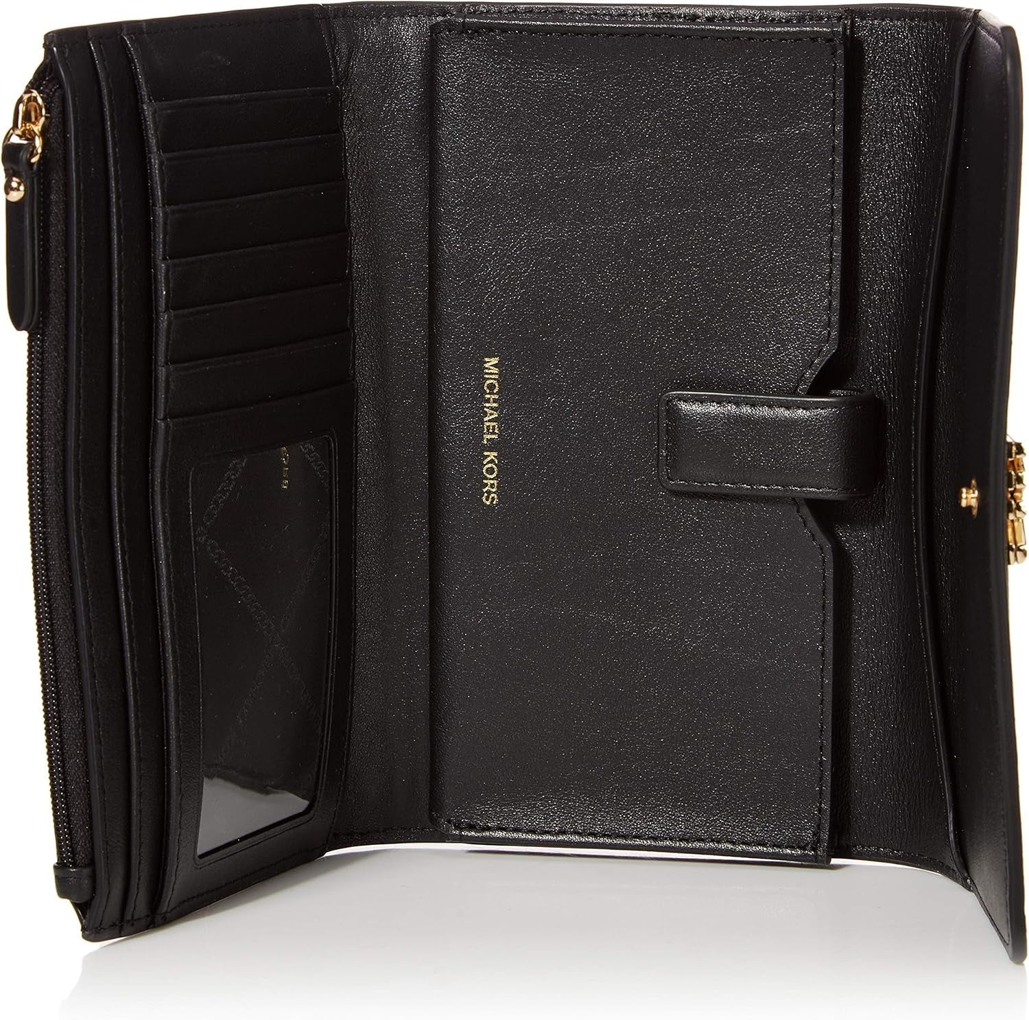 Michael Kors Pengestykker Kvindekreditkortholder, Marrón (bagage), 2,5x9,5x11,4 cm (L x H) Damepung Naty Shop