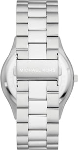 Michael Kors - Slim Runway Collection Sølvfarvet rustfrit stål herreur MK1060SET Herrepung Naty Shop