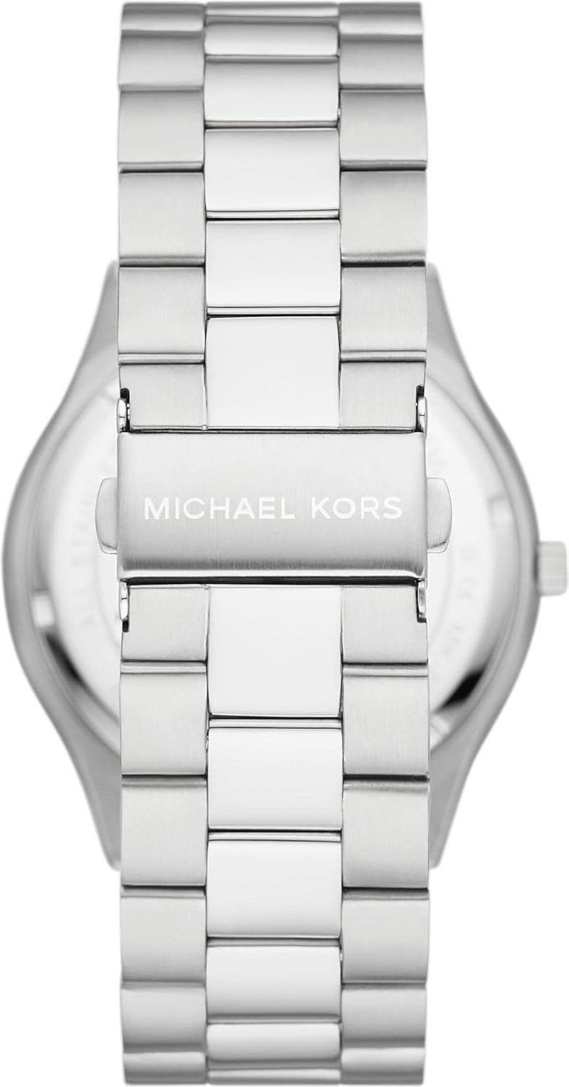 Michael Kors - Slim Runway Collection Sølvfarvet rustfrit stål herreur MK1060SET Herrepung Naty Shop