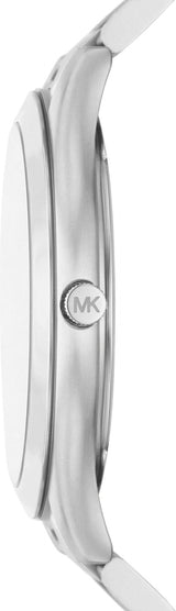 Michael Kors - Slim Runway Collection Sølvfarvet rustfrit stål herreur MK1060SET Herrepung Naty Shop