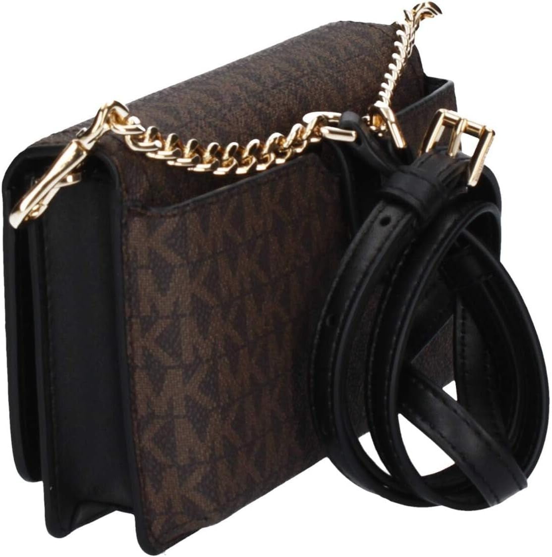 Michael Kors Dame Sm Phn CHN Xbody Taske, Brun/Blk Dametasker Naty Shop