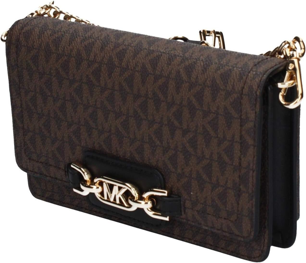 Michael Kors Dame Sm Phn CHN Xbody Taske, Brun/Blk Dametasker Naty Shop
