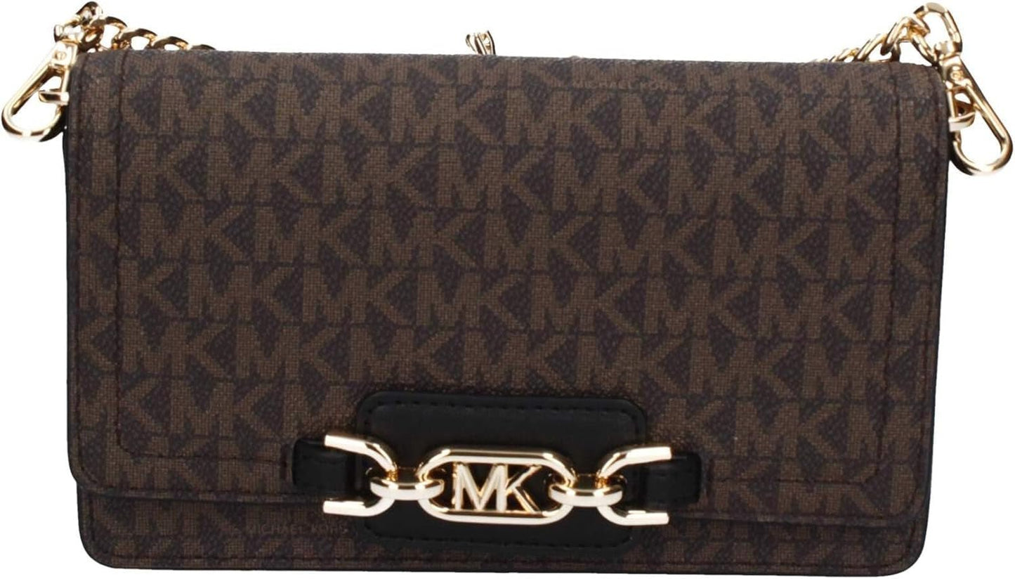Michael Kors Dame Sm Phn CHN Xbody Taske, Brun/Blk Dame Tasker Naty Shop Standard titel
