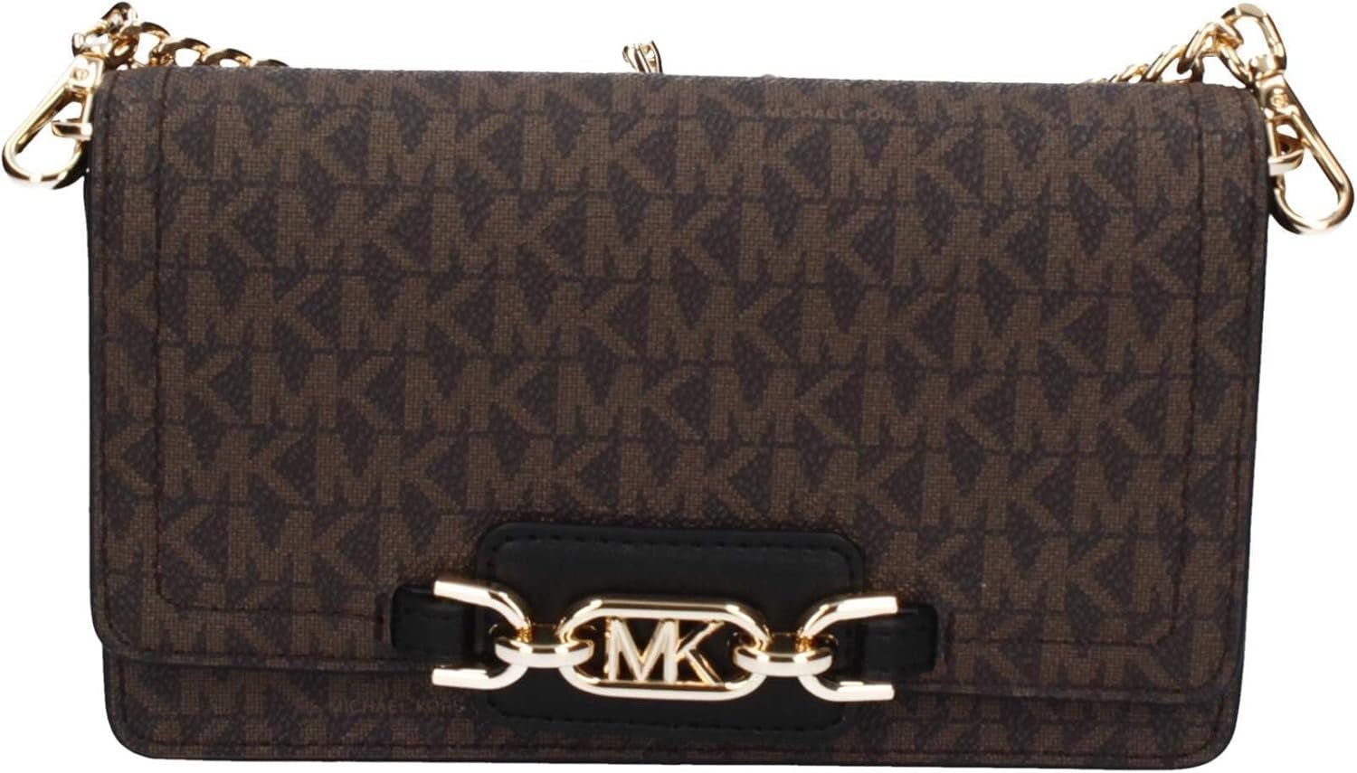 Michael Kors Dame Sm Phn CHN Xbody Taske, Brun/Blk Dame Tasker Naty Shop Standard titel