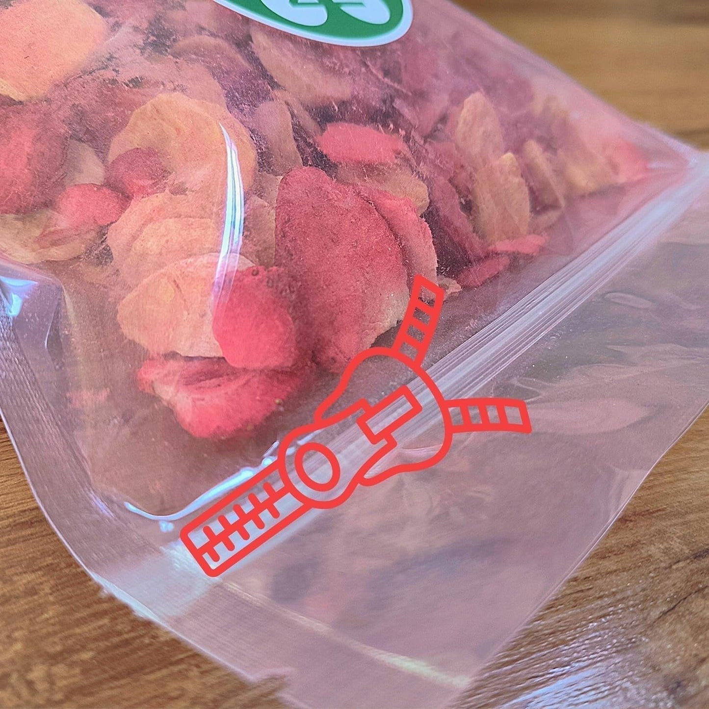 Blanding af frysetørrede frugter ErdBana XL 300g | Frysetørrede bananer + frysetørrede jordbær Frysetørrede frugtsmagesæt | Jordbær og banan frysetørret frugtblanding | ZingyZoo Dehydrerede produkter Naty Shop
