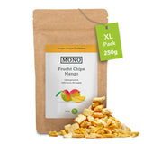 Mono frysetørrede chips - 300 g jordbærchips fra 100 % naturlige jordbær - tørret tropisk frugt - tørret jordbærfrugt - snack til müsli og desserter - jordbærchips Dehydrerede produkter Naty Shop Mango