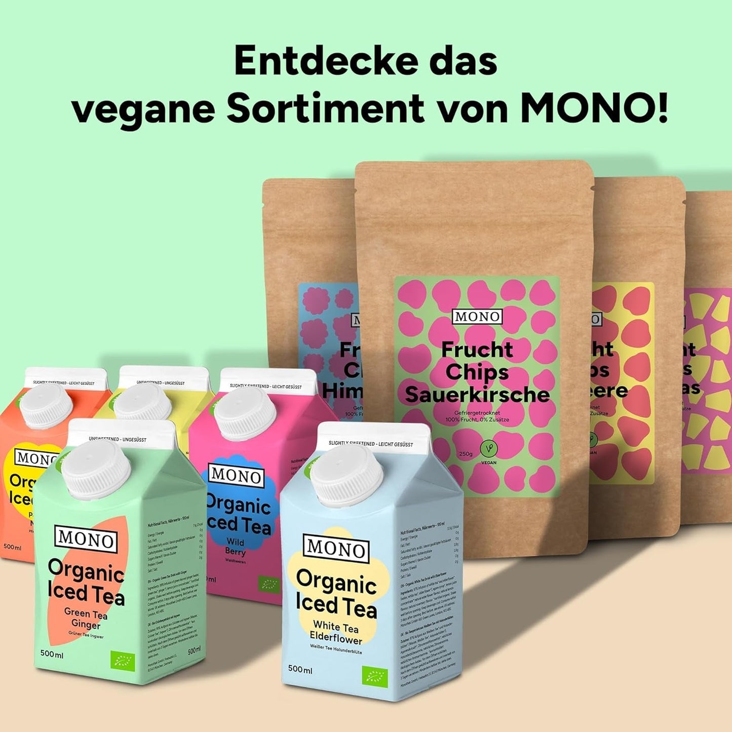 Mono frysetørrede chips - 300 g jordbærchips fra 100 % naturlige jordbær - tørret tropisk frugt - tørret jordbærfrugt - snack til müsli og desserter - jordbærchips Dehydrerede produkter Naty Shop