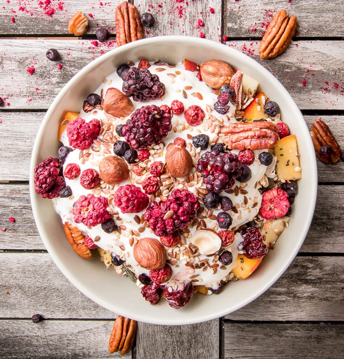 Frysetørrede brombær BRIX | Naturlige brombær, tørret 105 g | Great Taste Award for tørrede bær | Ikke-GMO, glutenfri, veganske, tilbageholdte vitaminer Naty Shop dehydrerede produkter
