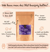 Frysetørrede brombær BRIX | Naturlige brombær, tørret 105 g | Great Taste Award for tørrede bær | Ikke-GMO, glutenfri, veganske, tilbageholdte vitaminer Naty Shop dehydrerede produkter