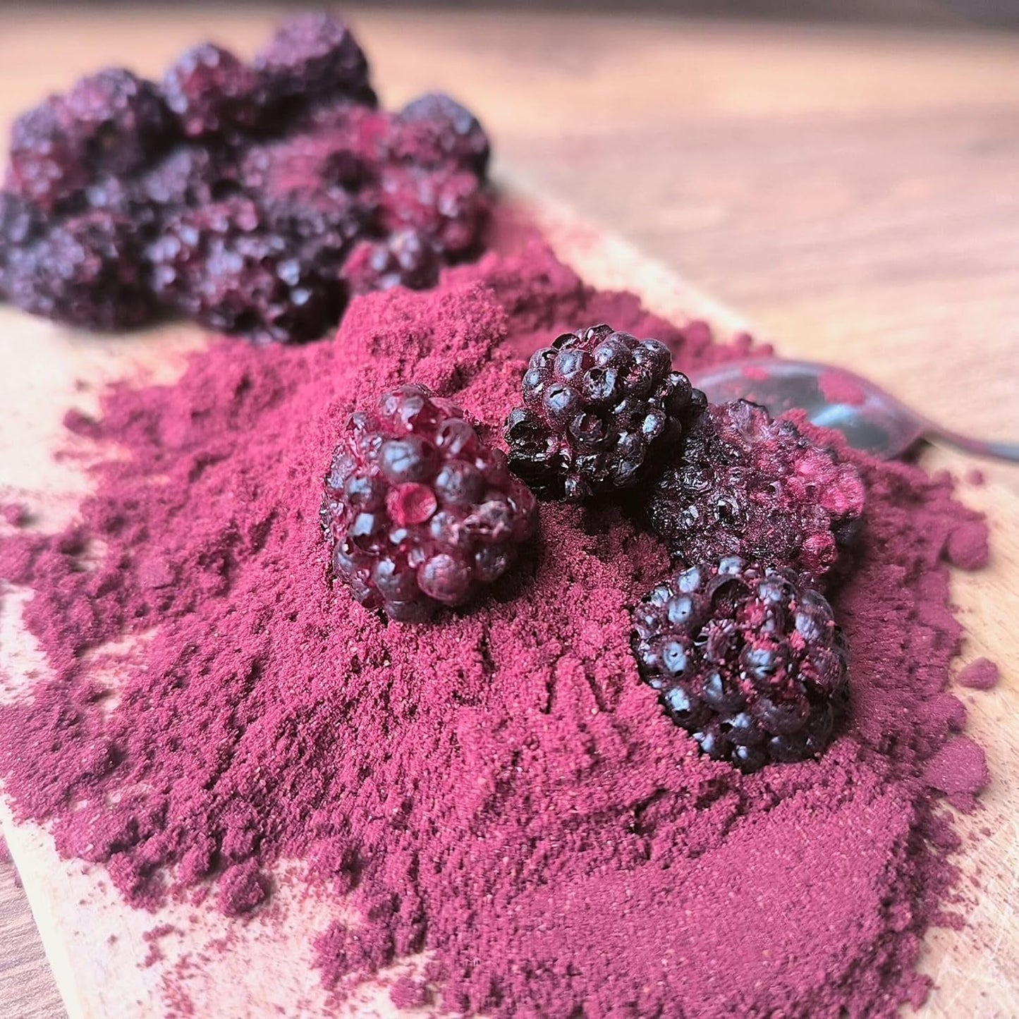 Frysetørrede brombær i pulver | 100% frysetørret frugtpulver Naturlig tørret frugt uden tilsætningsstoffer | frugtpulver Frysetørret frugt brombærpulver Dehydrerede produkter Naty Shop