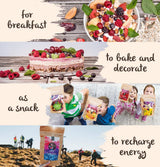 Vilde brombær BRIX | Naturlige vilde brombær, tørret 95 g | Great Taste Award for tørrede bær | Ikke-GMO, glutenfri, veganske, tilbageholdte vitaminer Naty Shop dehydrerede produkter