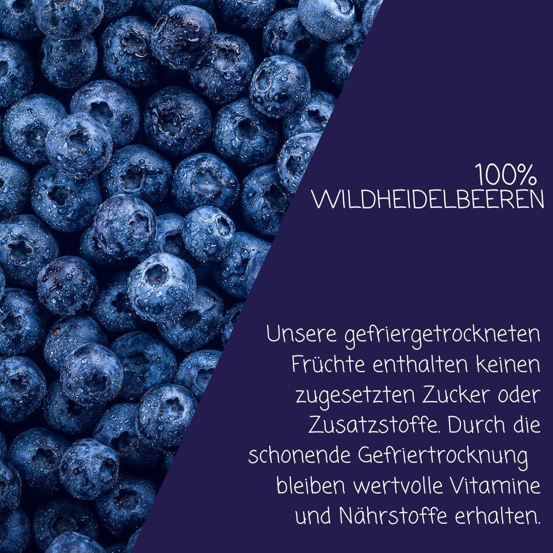 myfruits vilde blåbær, frysetørrede blåbær, 70g, ingen tilsætningsstoffer, 100% vilde blåbær, frysetørrede frugter og tørrede frugter Dehydrerede produkter Naty Shop